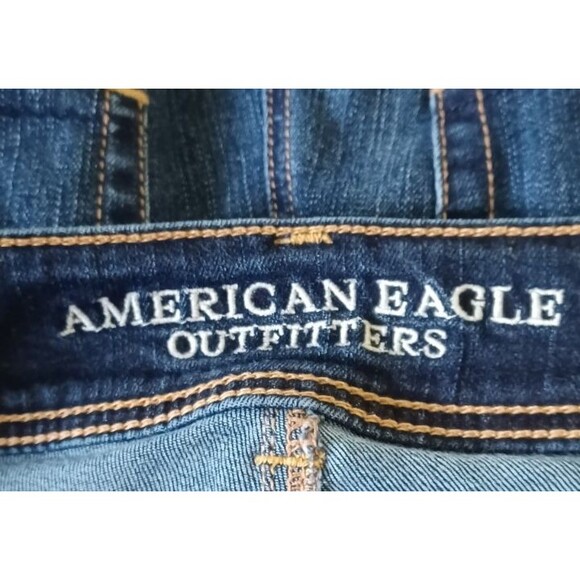 American Eagle Jeans Kick Boot Women Size 4 Short Retro Preppy Y2K Whiskering - Picture 5 of 10